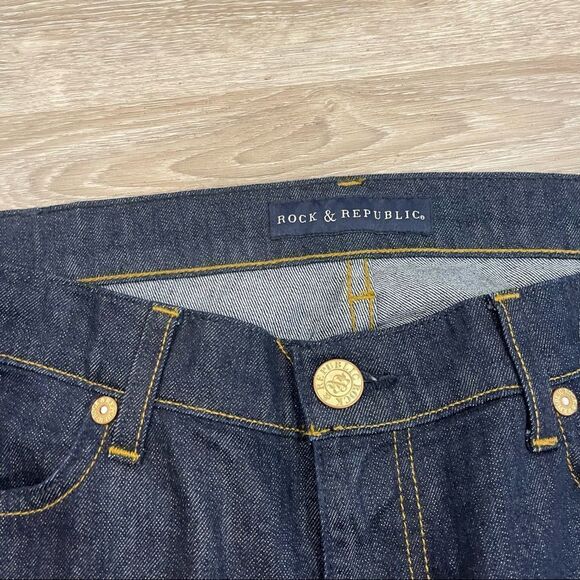 Rock & Republic Navy Blue Low Rise Ankle crop Jeans - Picture 7 of 13